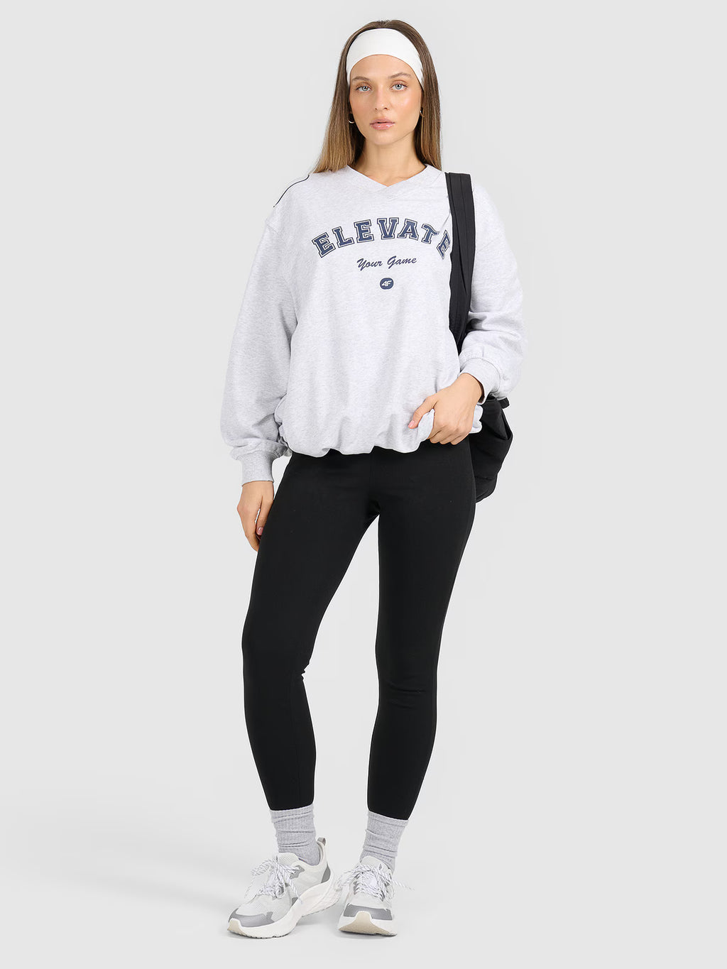 Bluza dresowa nierozpinana bez kaptura damska