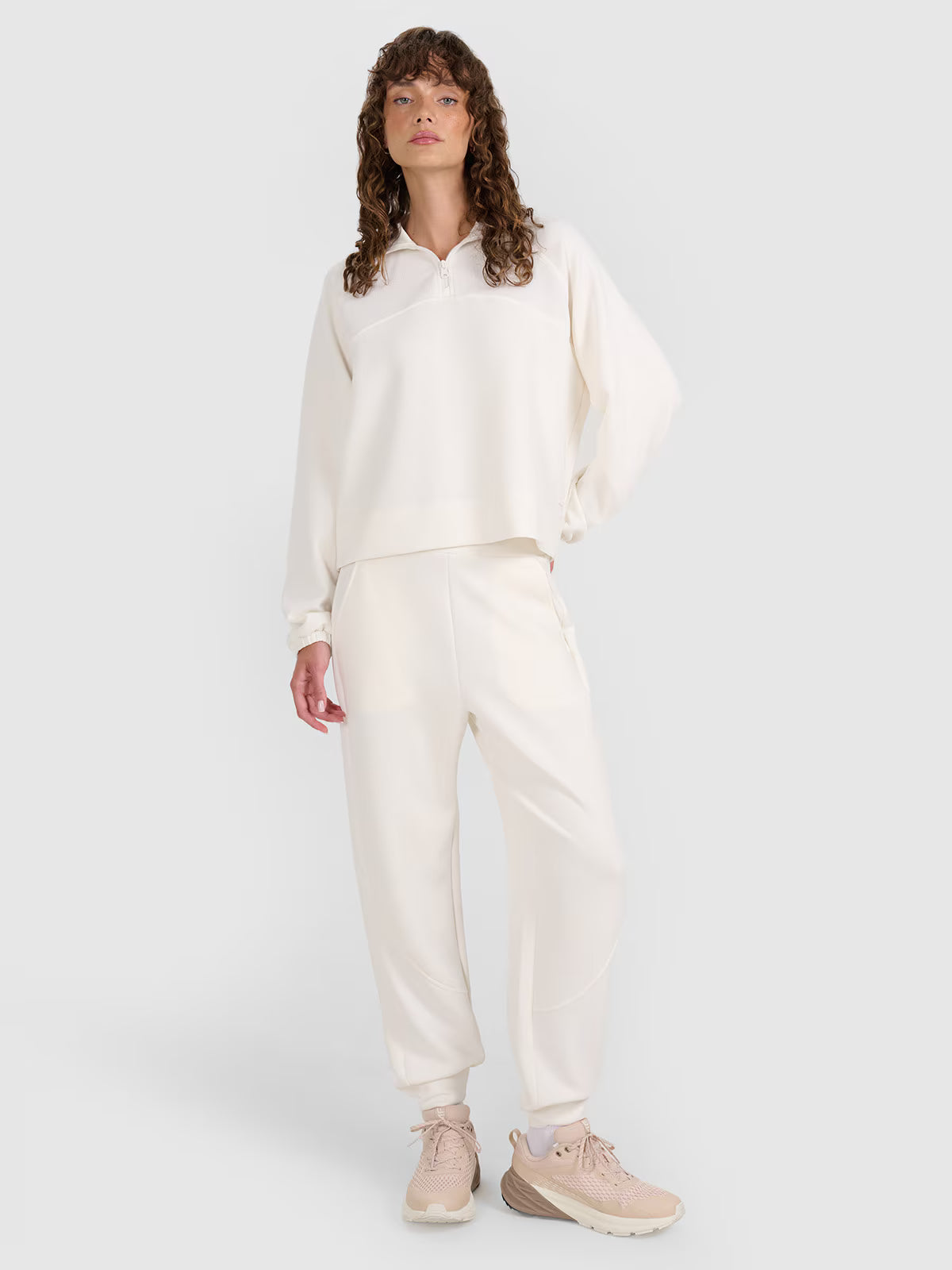 Bluza dresowa nierozpinana z modalem damska