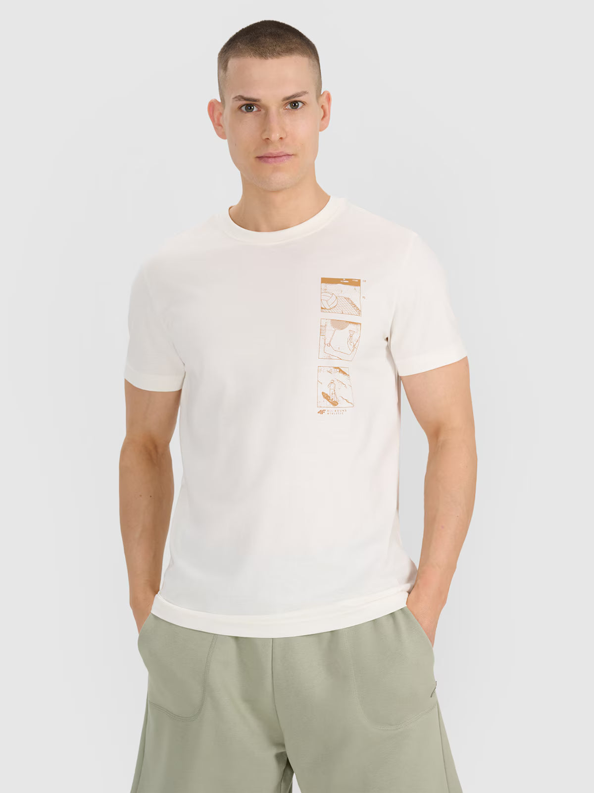 T-shirt regular z nadrukiem męski