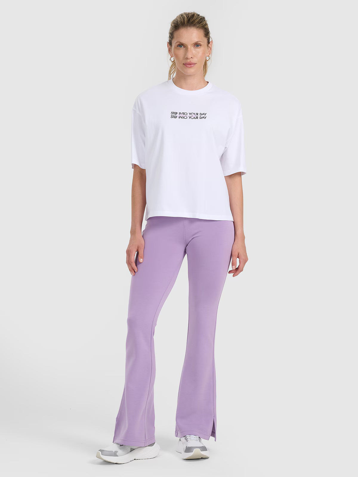 T-shirt oversize z nadrukiem damski
