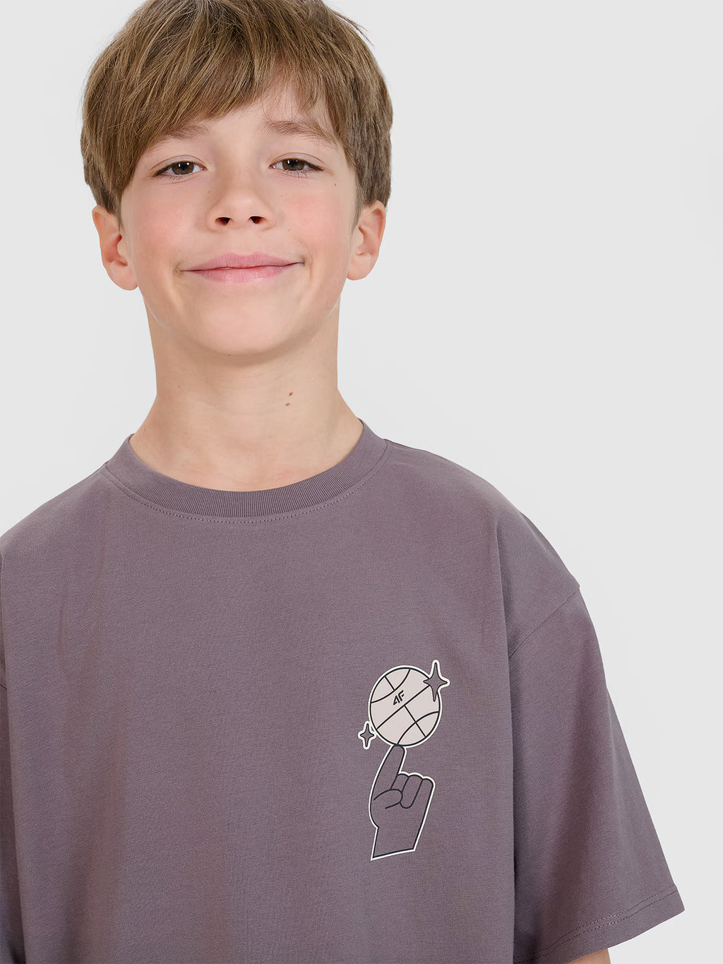 T-shirt oversize z nadrukiem chłopięcy