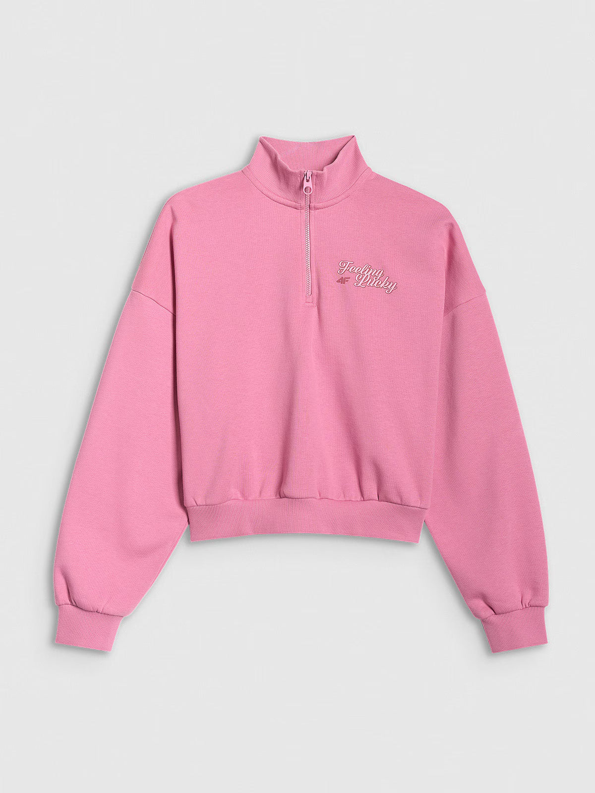 Bluza dresowa regular bez kaptura dziewczęca