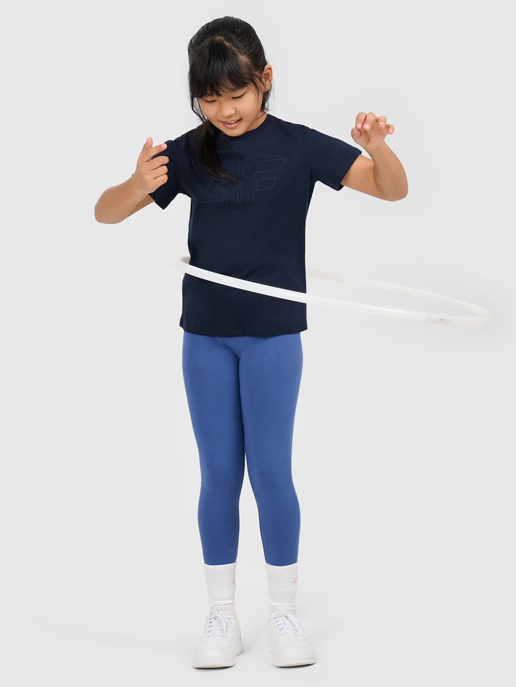 T-shirt oversize z nadrukiem dziewczęcy