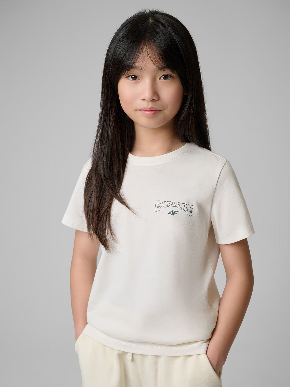 T-shirt regular z nadrukiem dziewczęcy
