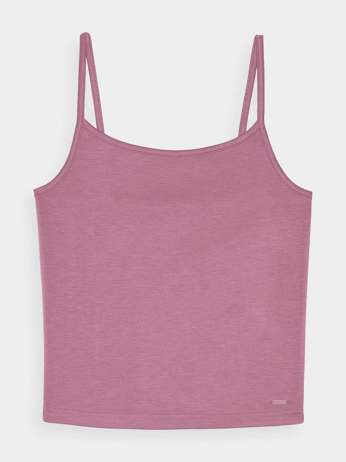 Crop-top slim gładki z modalem damski