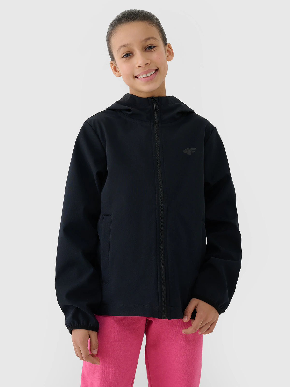 Kurtka softshell wiatroodporna membrana 5000 dziewczęca