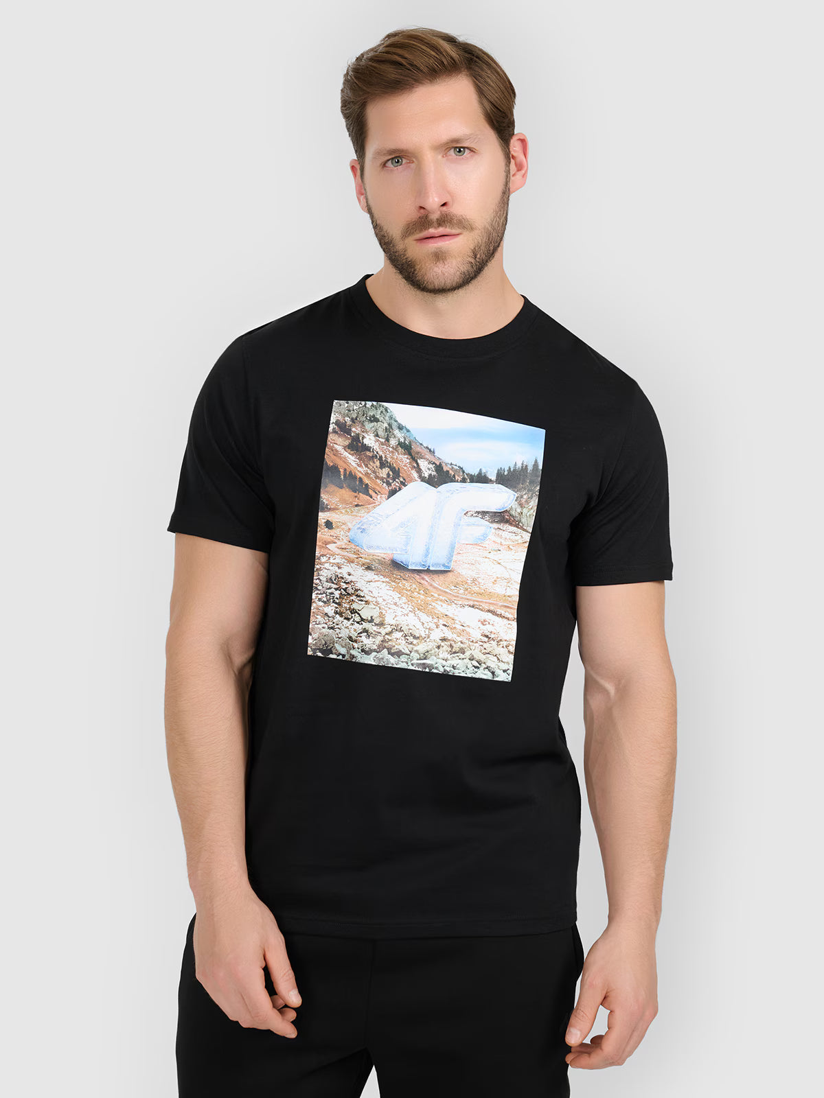T-shirt regular z nadrukiem męski
