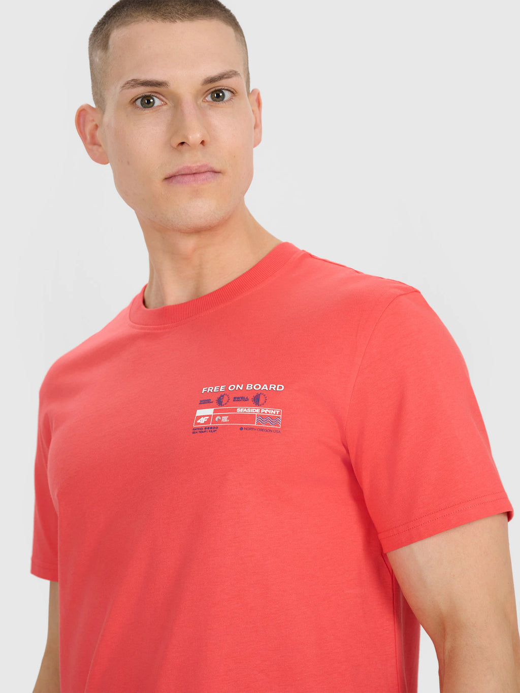 T-shirt regular z nadrukiem męski