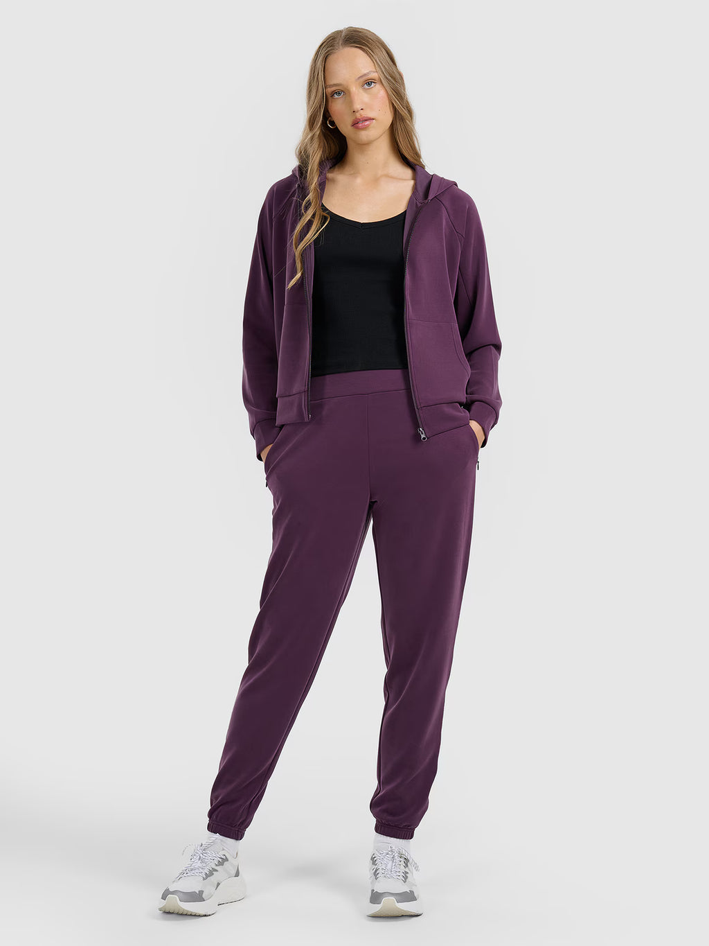 Bluza dresowa rozpinana z modalem damska