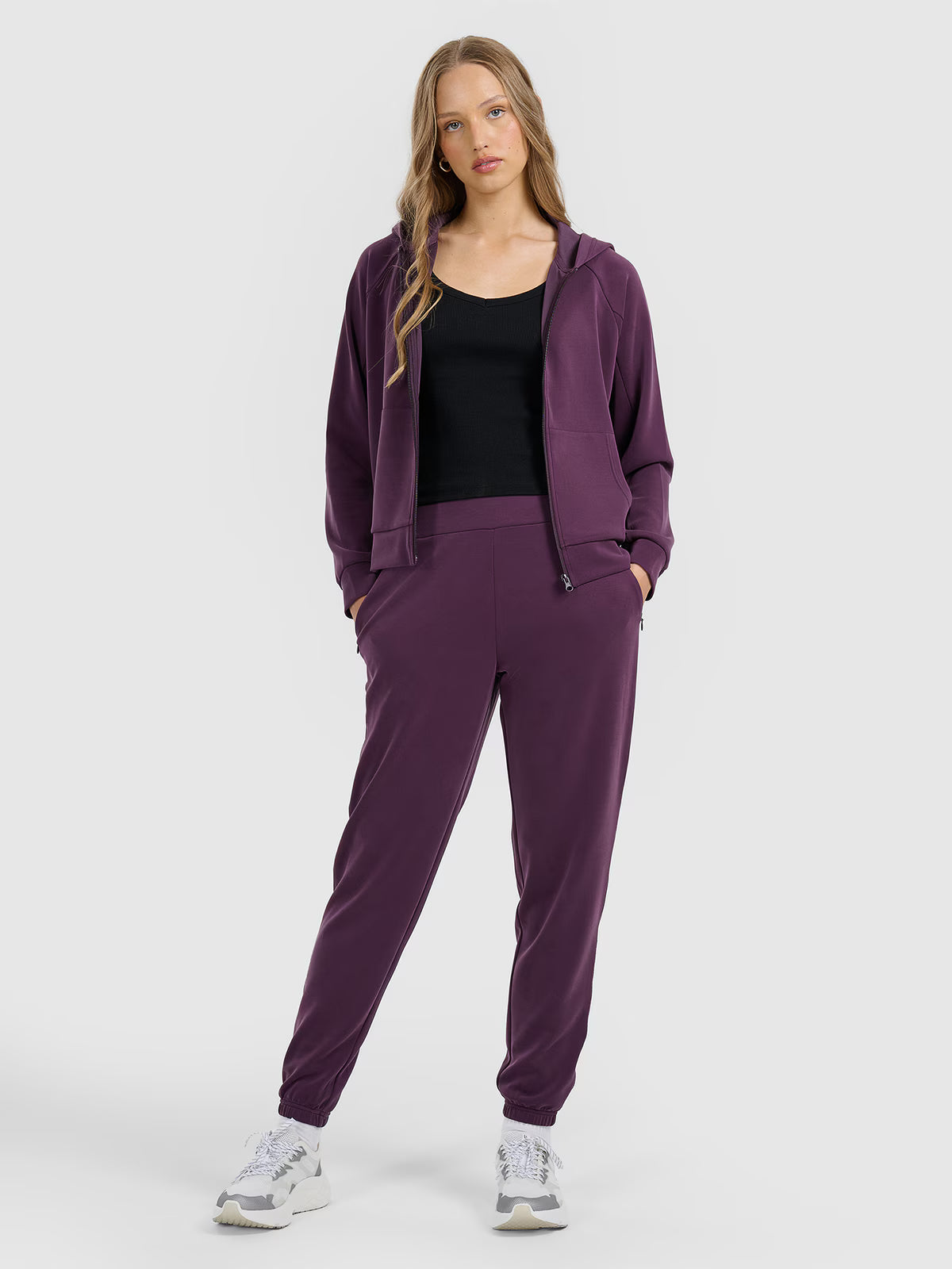 Bluza dresowa rozpinana z modalem damska