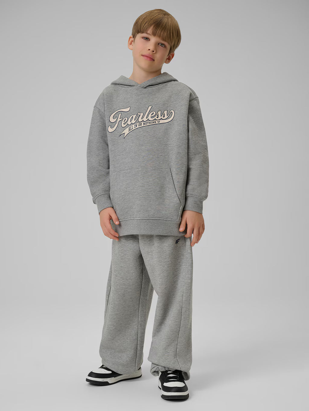 Bluza dresowa loose z kapturem chłopięca