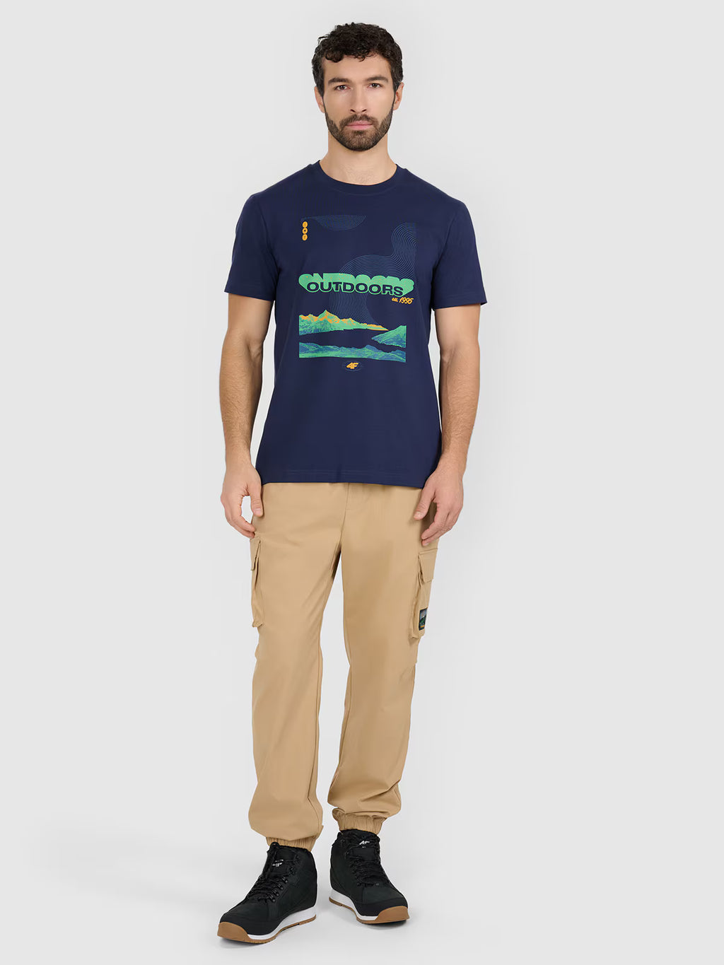 T-shirt regular z nadrukiem męski