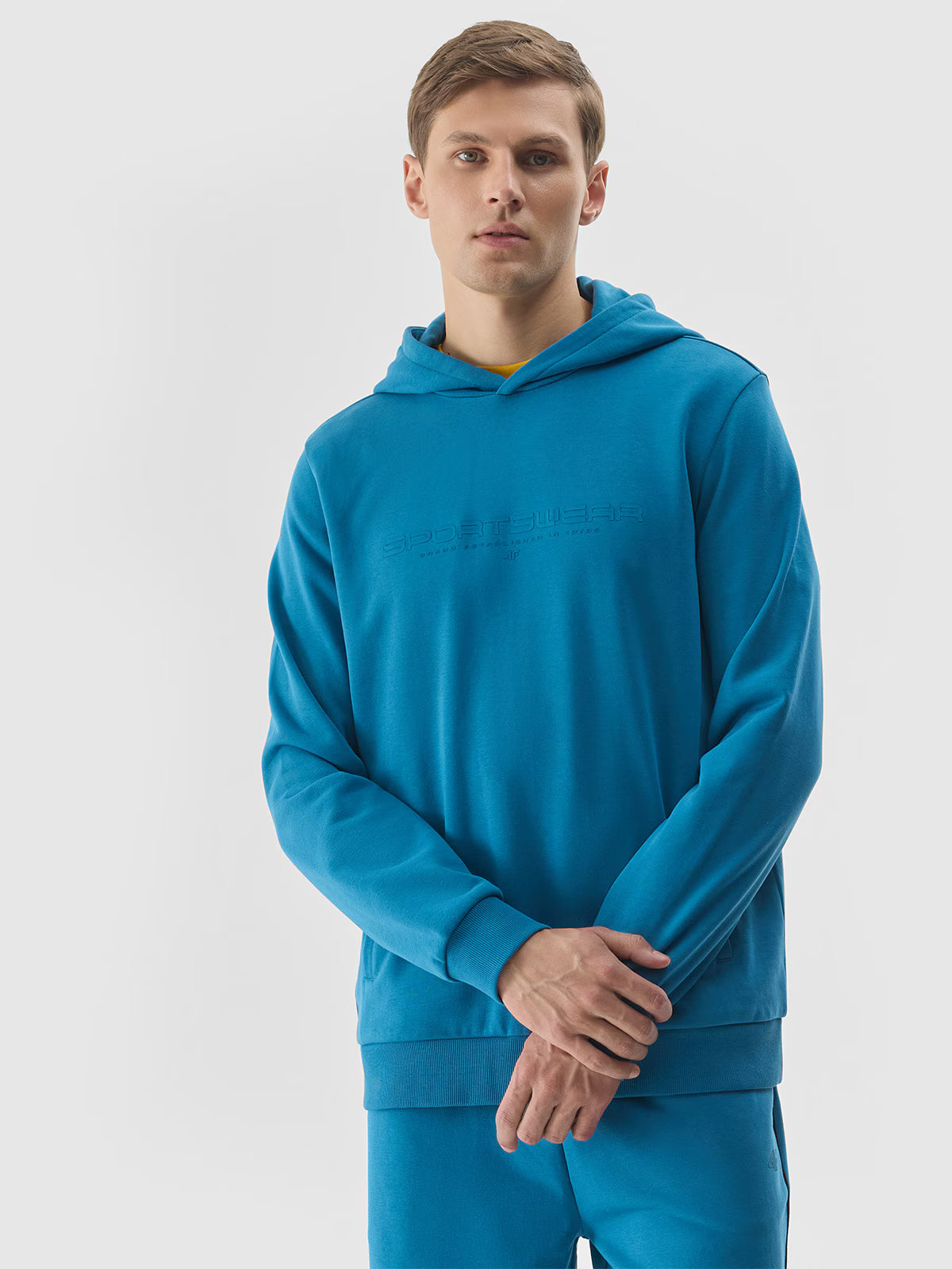 Bluza dresowa nierozpinana z kapturem męska