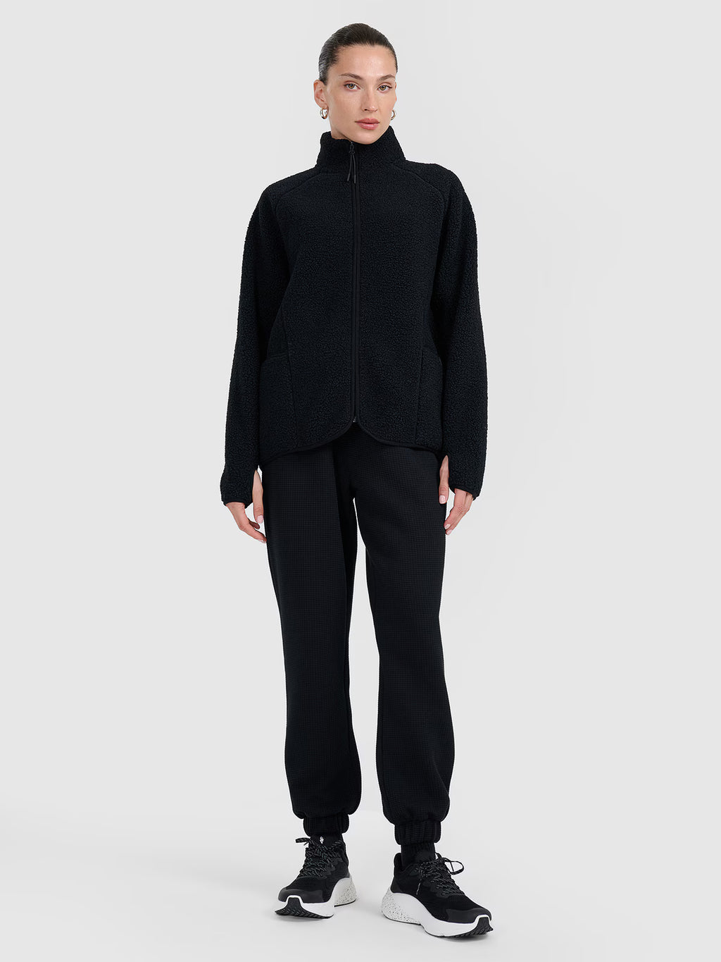 Polar sherpa ze stójką oversize damski
