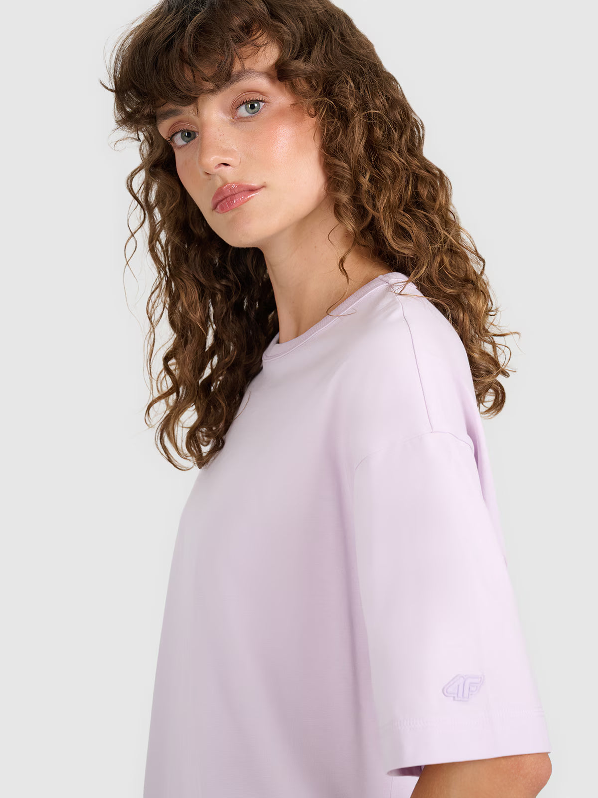 T-shirt oversize gładki damski