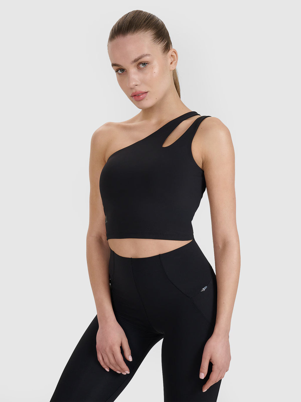 Crop top treningowy na jedno ramię 4F x Anna Lewandowska