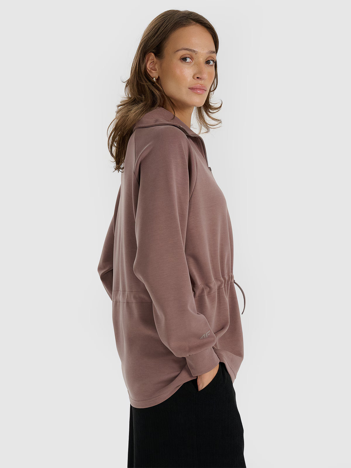 Bluza dresowa nierozpinana z modalem damska