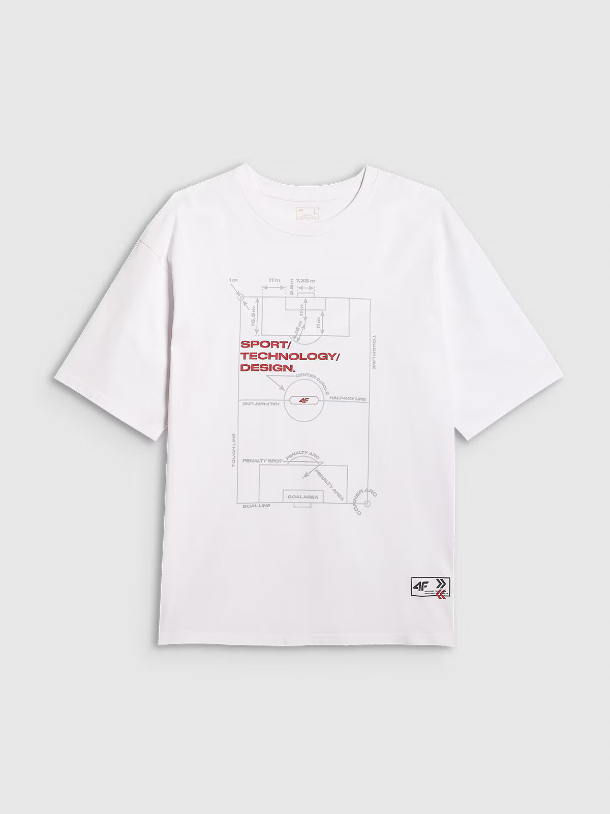 T-shirt oversize z nadrukiem męski