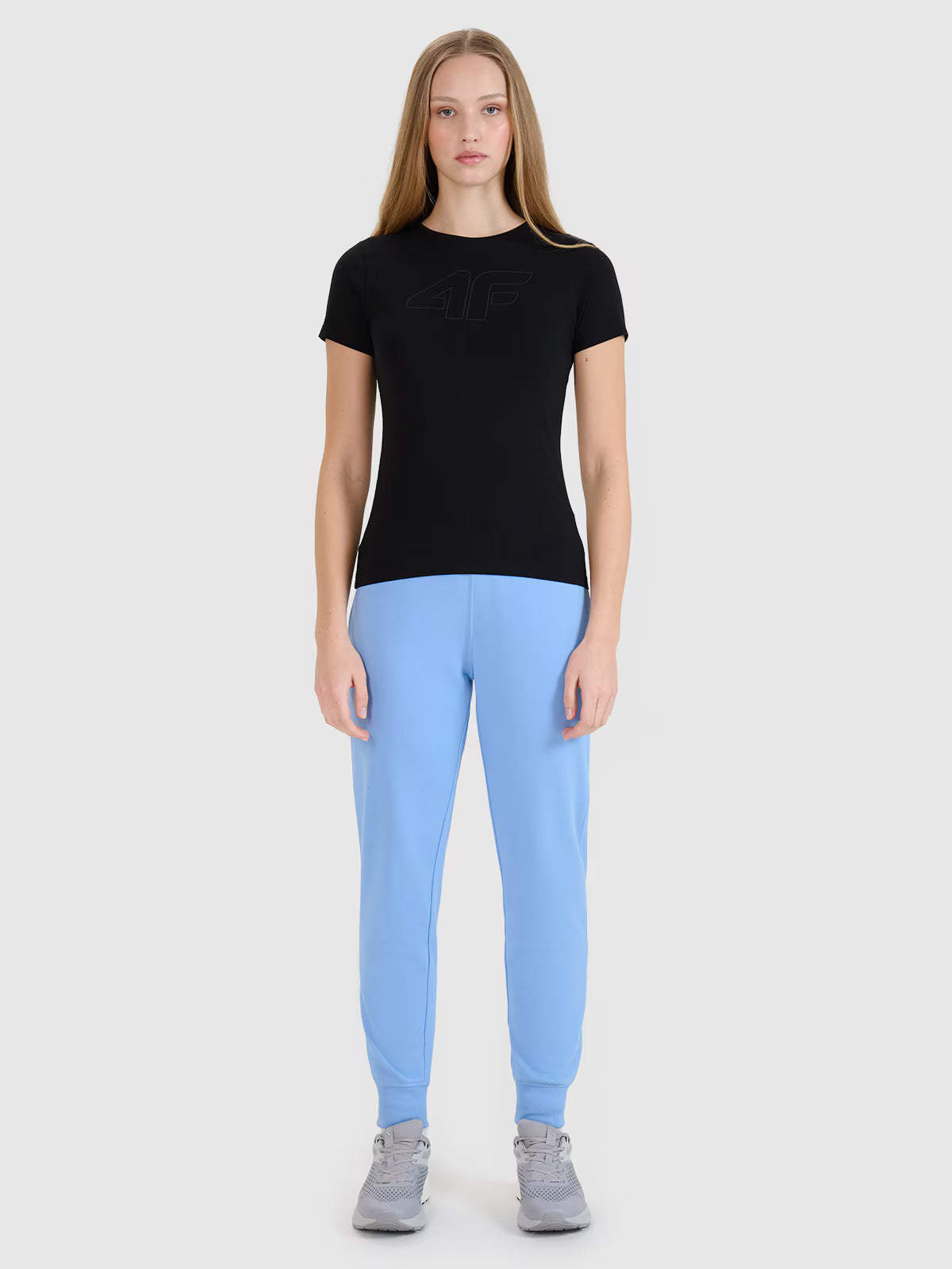 T-shirt slim z nadrukiem damski