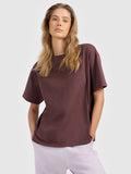 T-shirt loose gładki damski