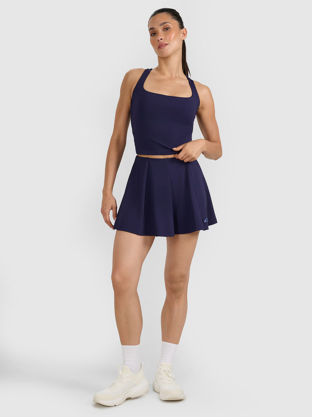 Crop-top tenisowy szybkoschnący damski
