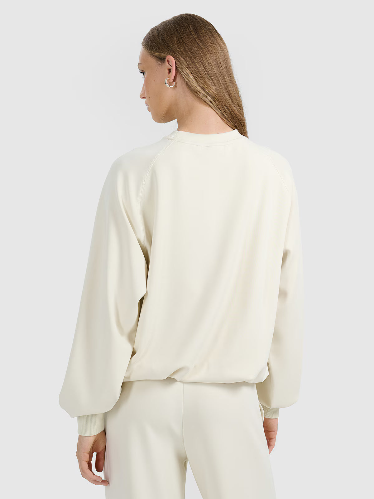 Bluza dresowa nierozpinana z modalem damska