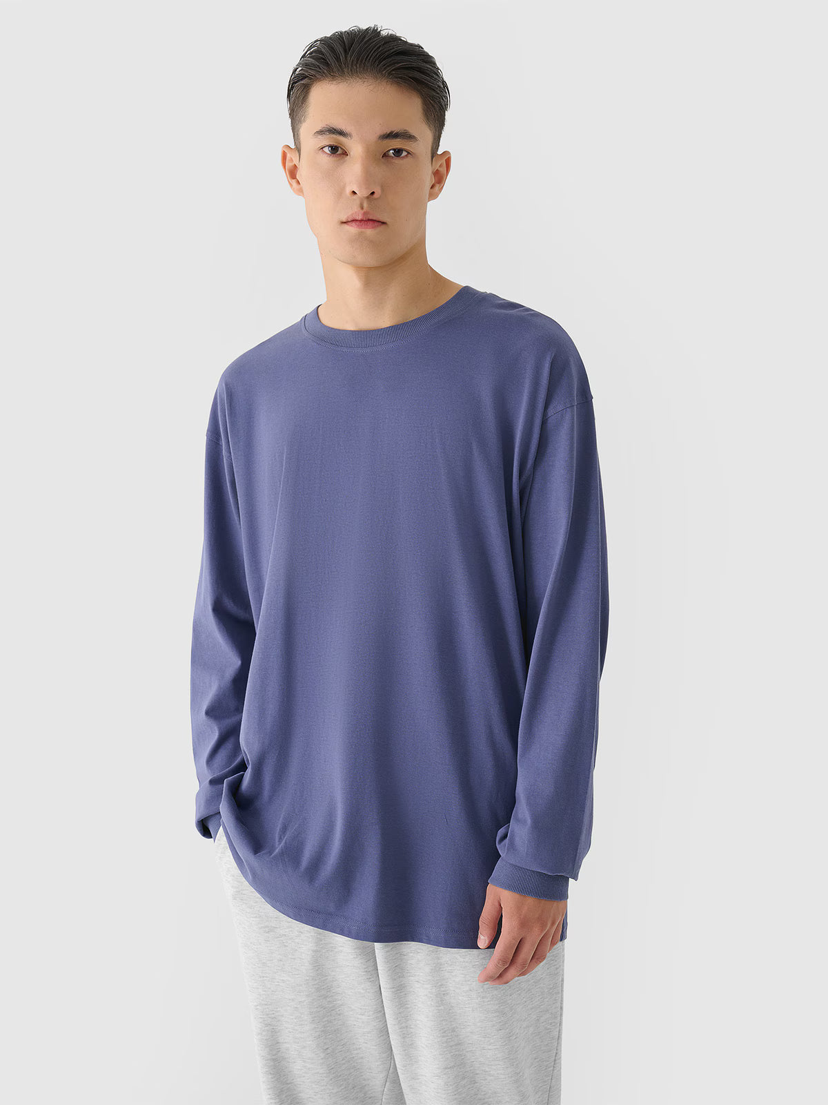 Longsleeve oversize z nadrukiem męski