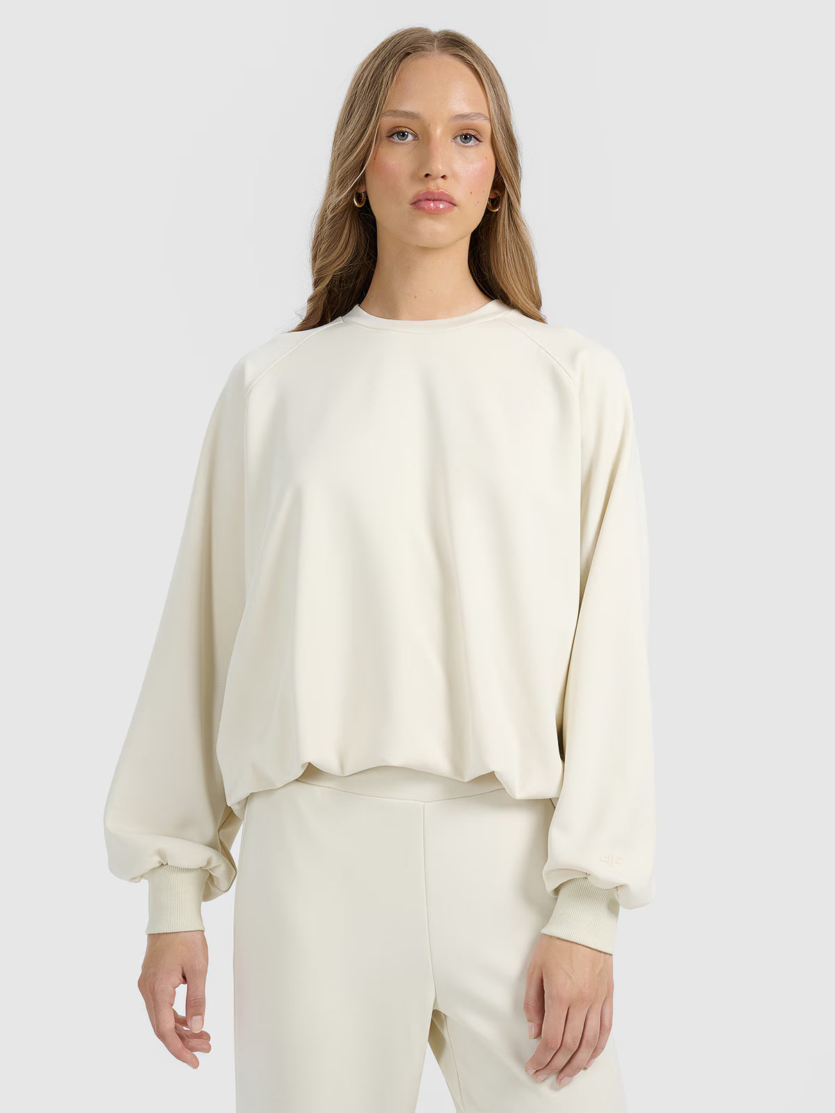 Bluza dresowa nierozpinana z modalem damska