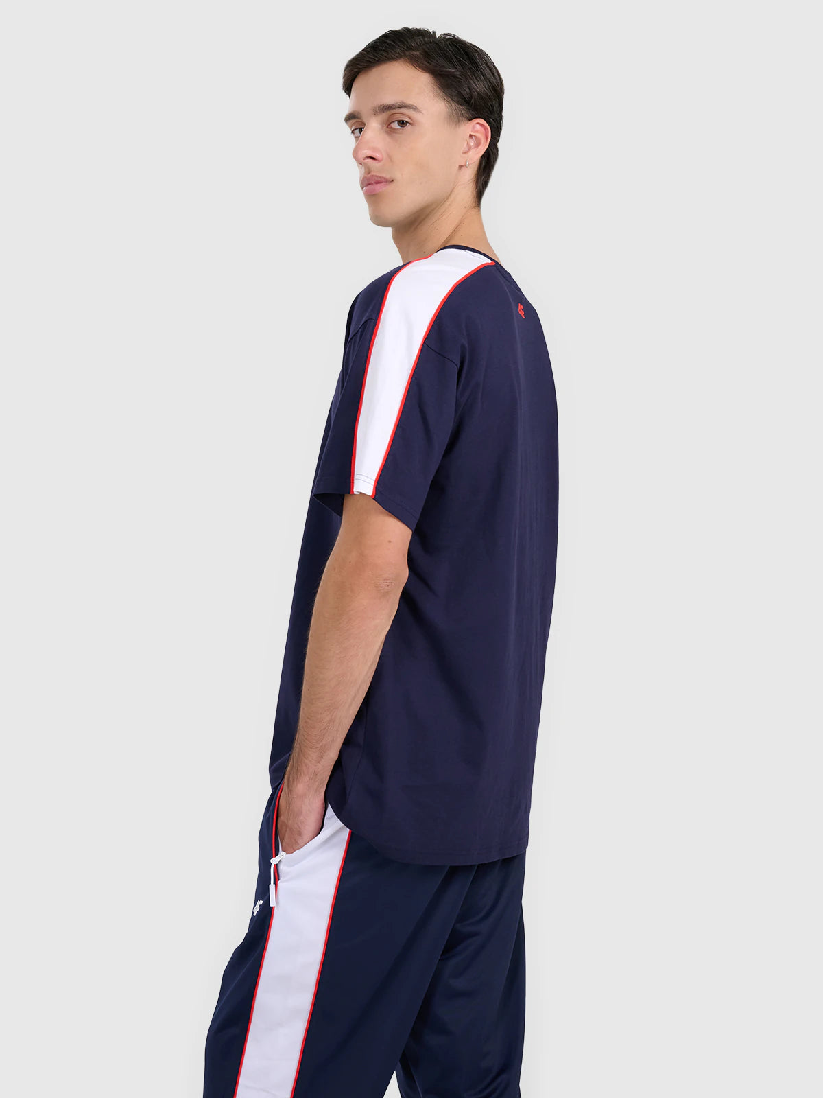 T-shirt oversize z nadrukiem męski