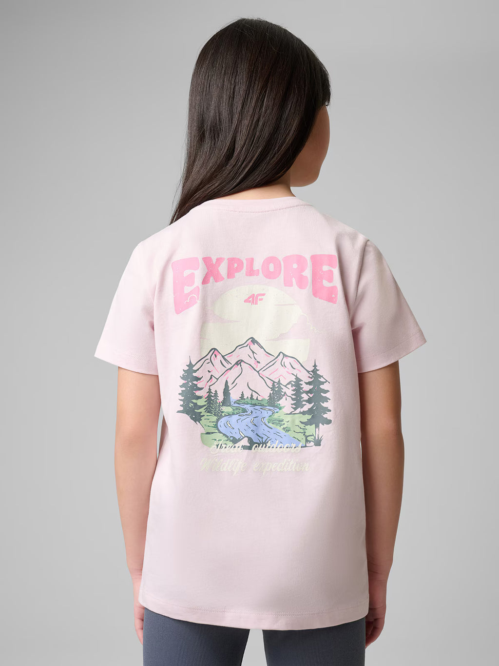 T-shirt regular z nadrukiem dziewczęcy
