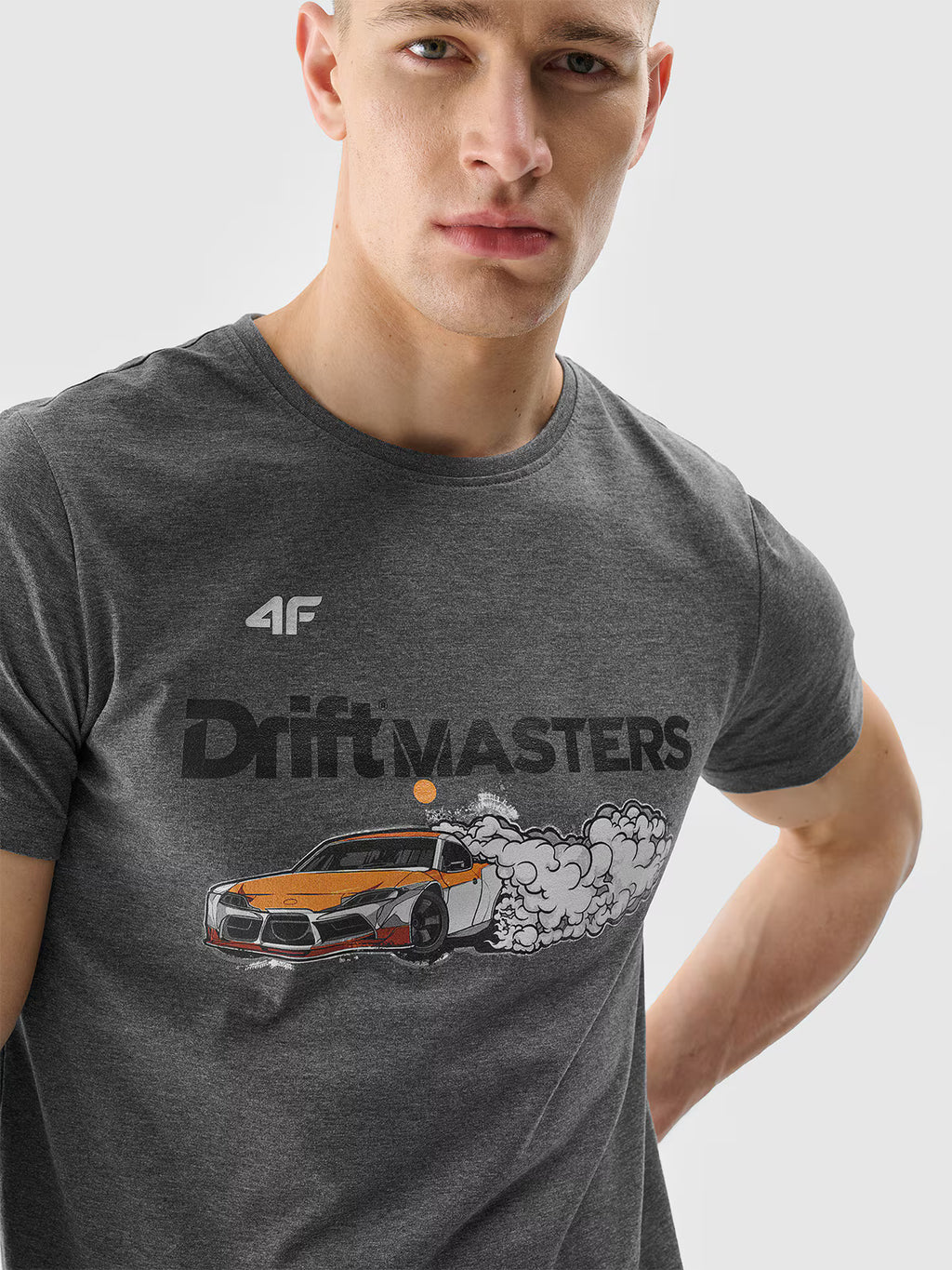 T-shirt regular z nadrukiem uniseks 4F x Drift Masters