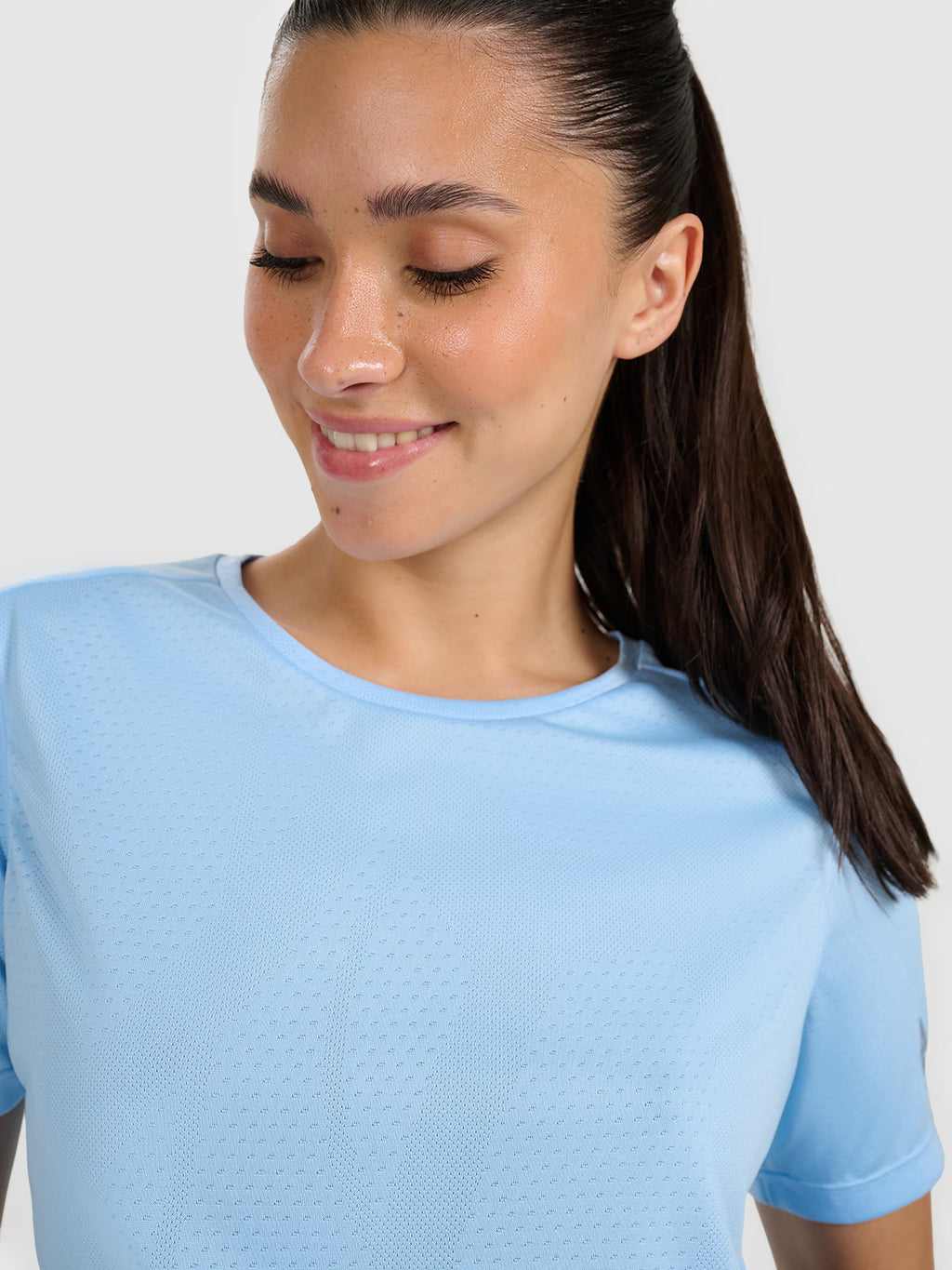 Koszulka treningowa crop-top szybkoschnąca damska
