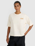 T-shirt oversize z nadrukiem damski