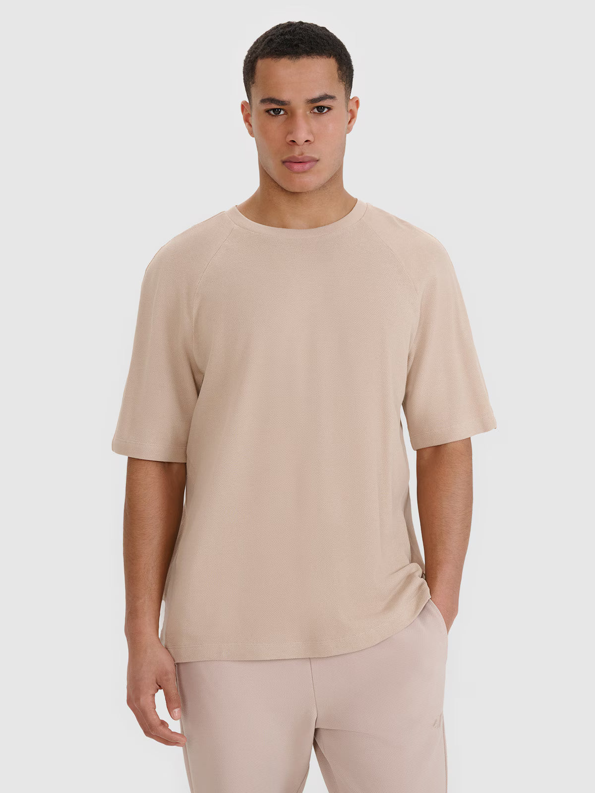 T-shirt oversize z modalem męski