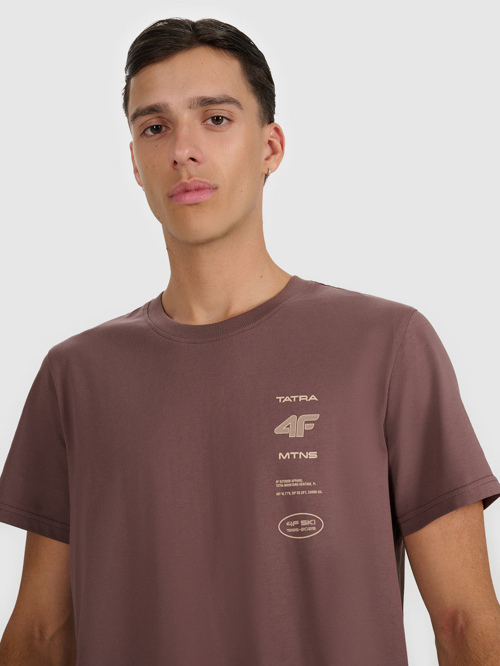 T-shirt regular z nadrukiem męski