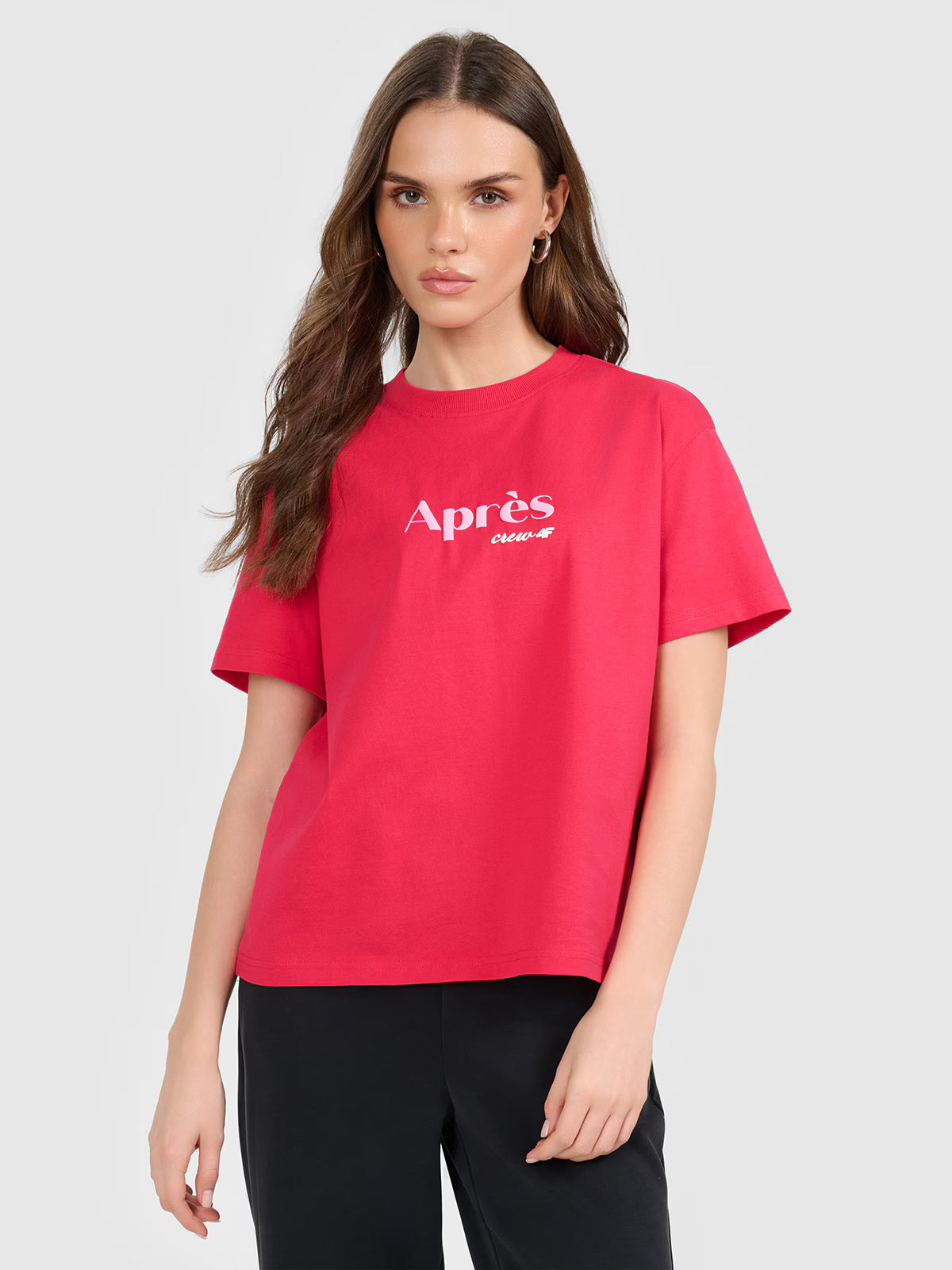 T-shirt boxy z nadrukiem damski
