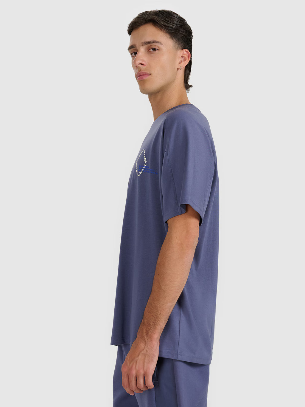 T-shirt oversize z nadrukiem męski