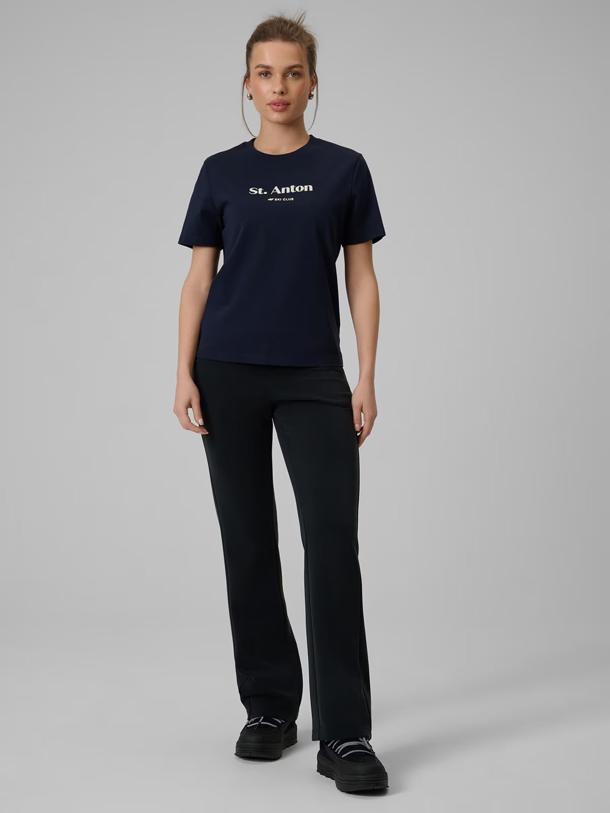 T-shirt loose z nadrukiem damski