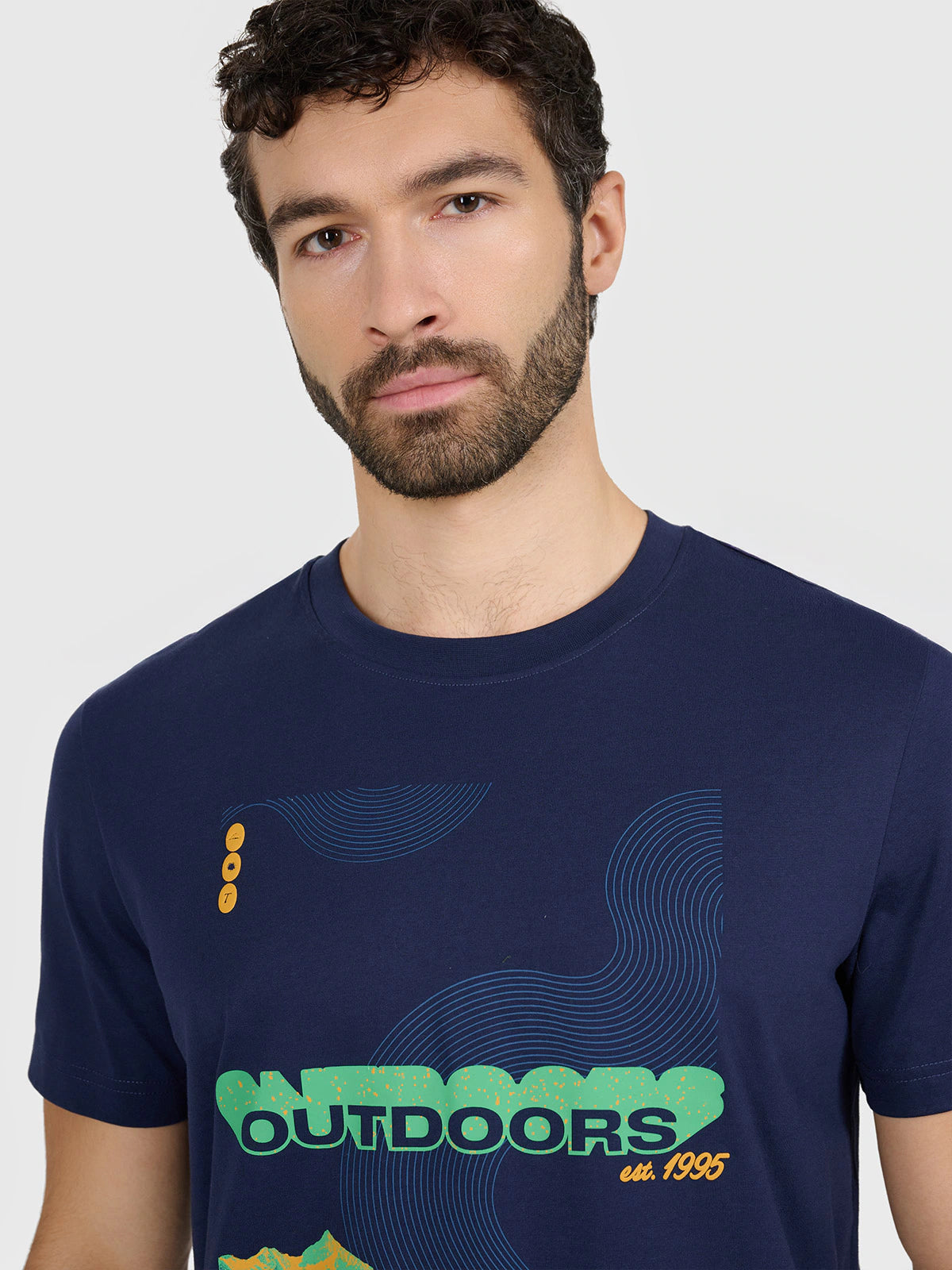 T-shirt regular z nadrukiem męski