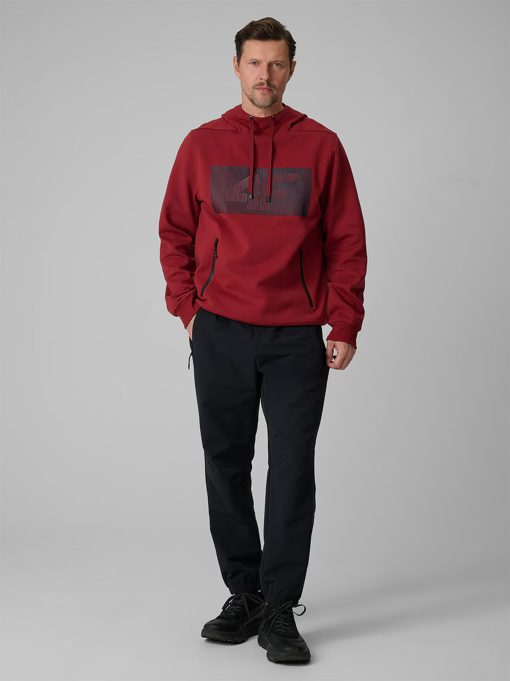 Bluza dresowa regular z kapturem męska