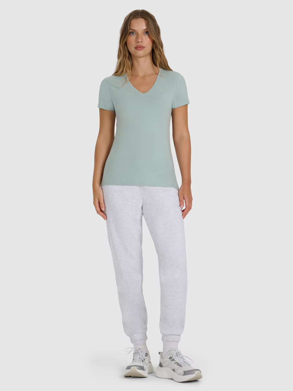 T-shirt slim gładki damski