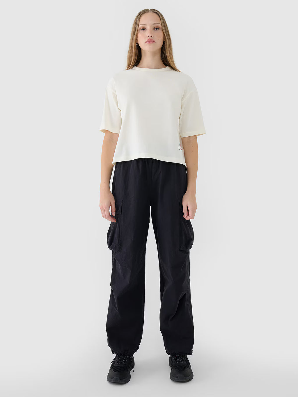 T-shirt oversize z nadrukiem damski