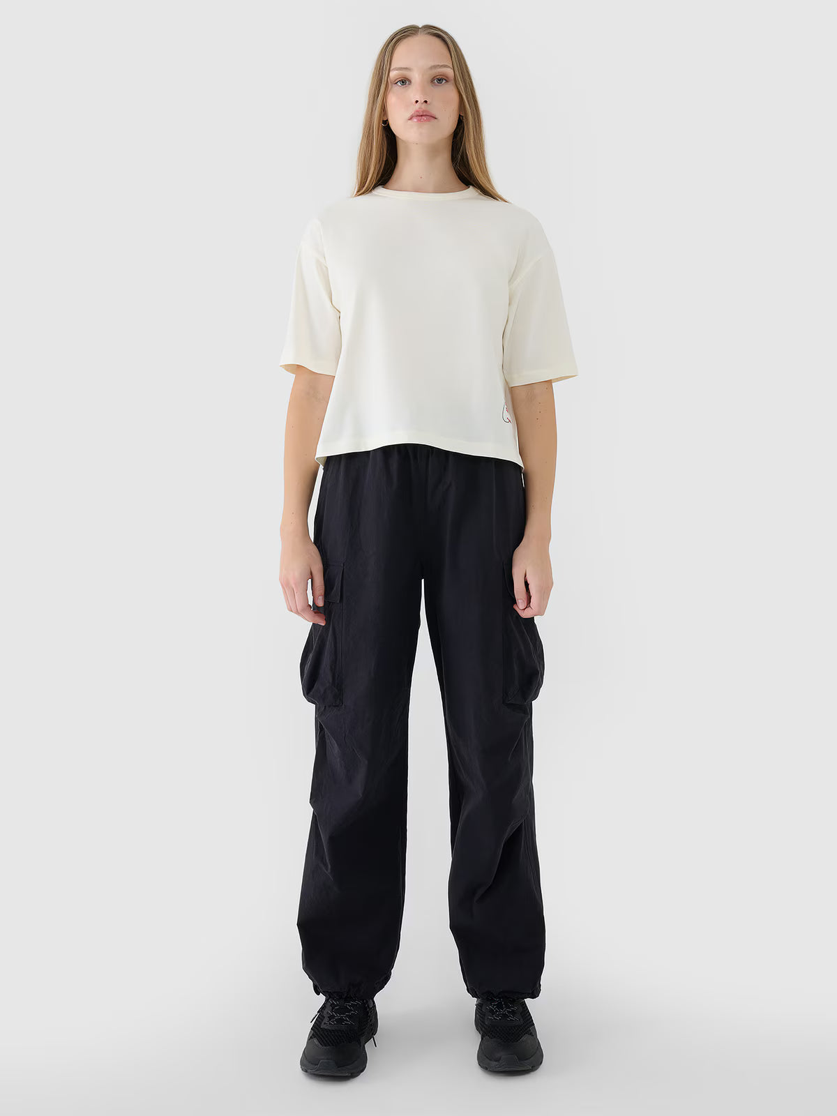 T-shirt oversize z nadrukiem damski