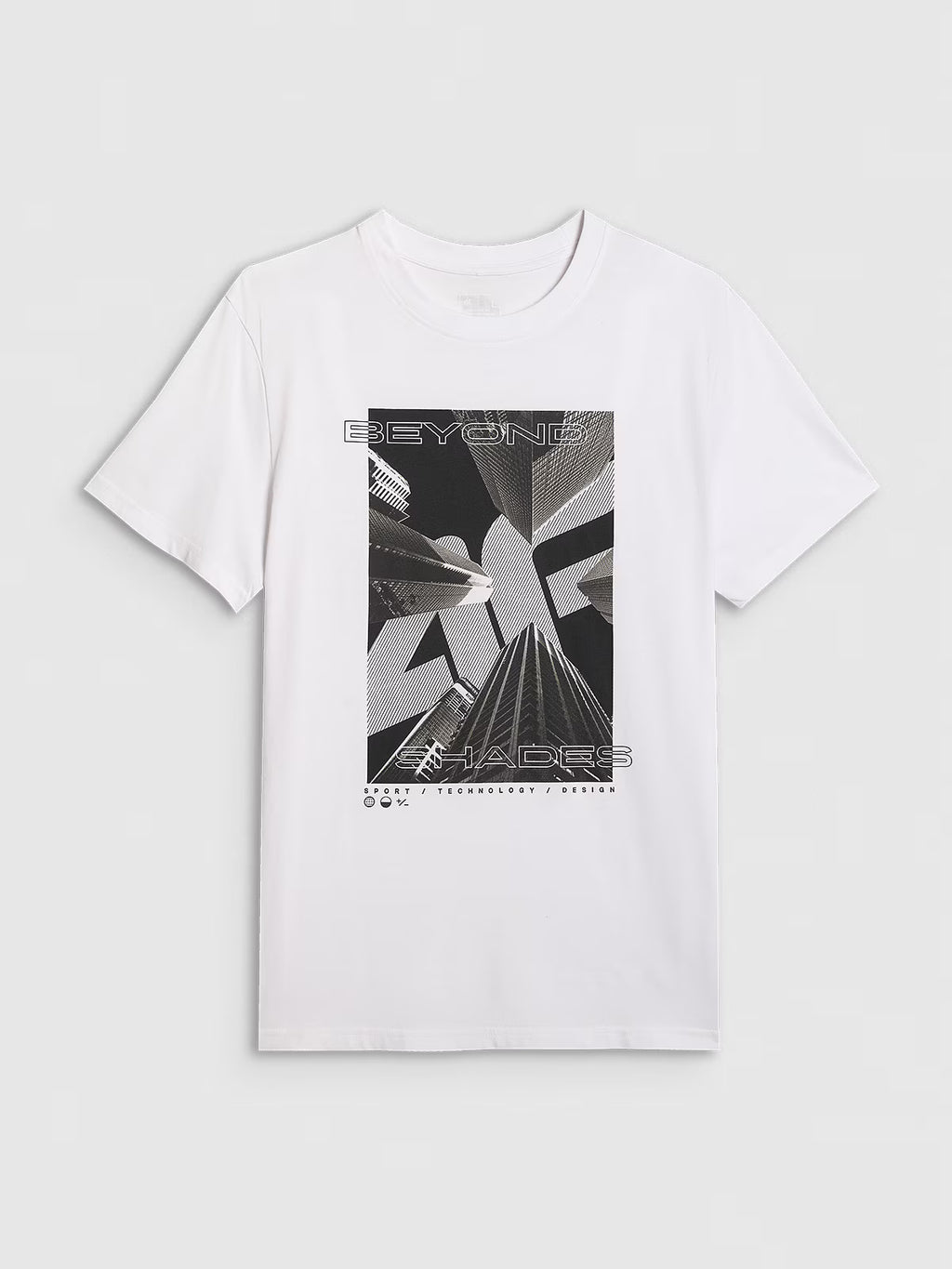 T-shirt regular z nadrukiem męski