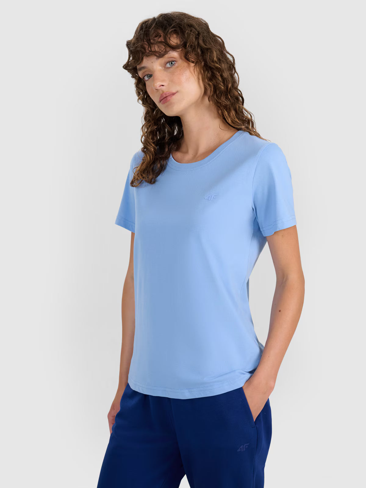 T-shirt regular gładki damski