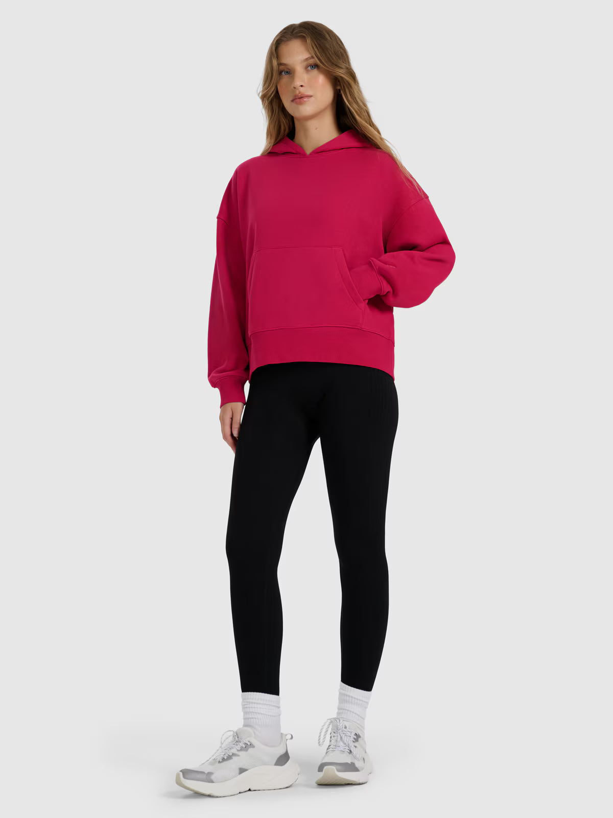 Bluza dresowa nierozpinana z kapturem damska