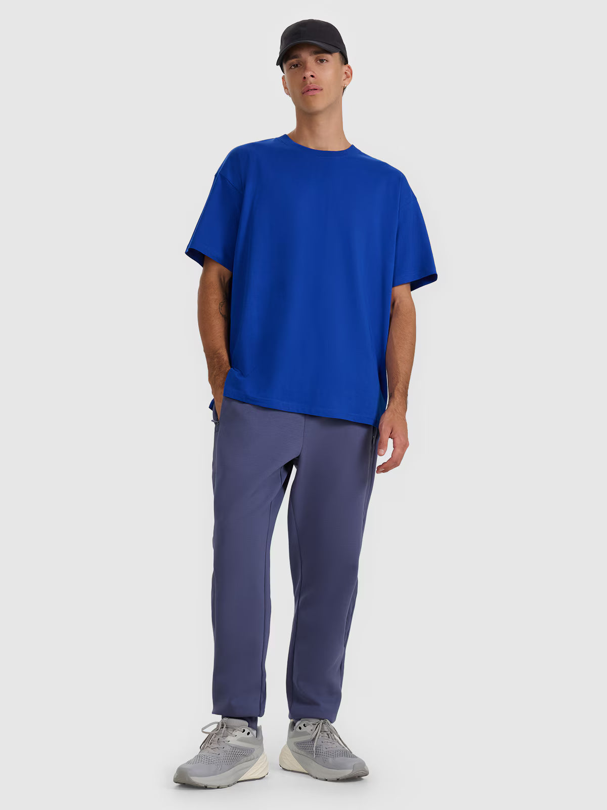 T-shirt oversize z nadrukiem męski