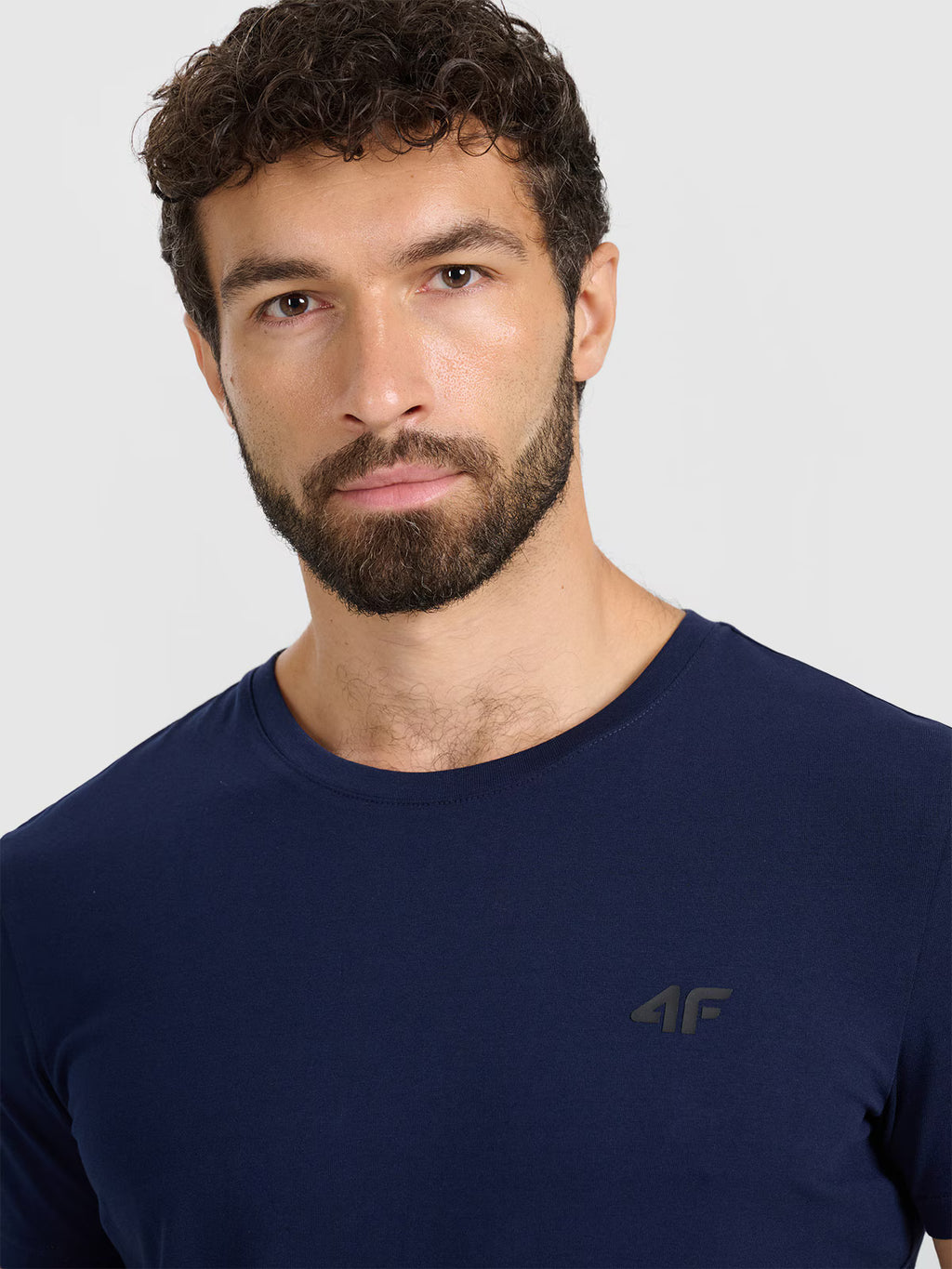 T-shirt slim gładki męski