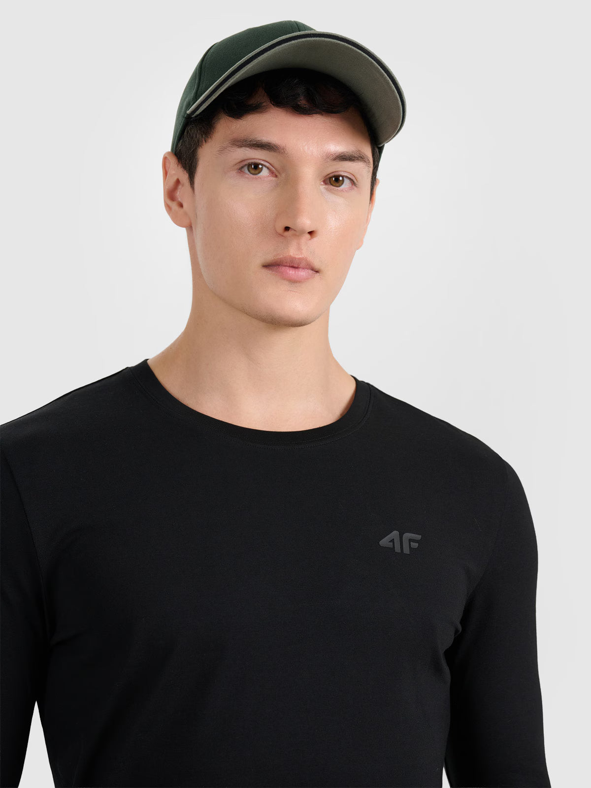 Longsleeve slim gładki męski