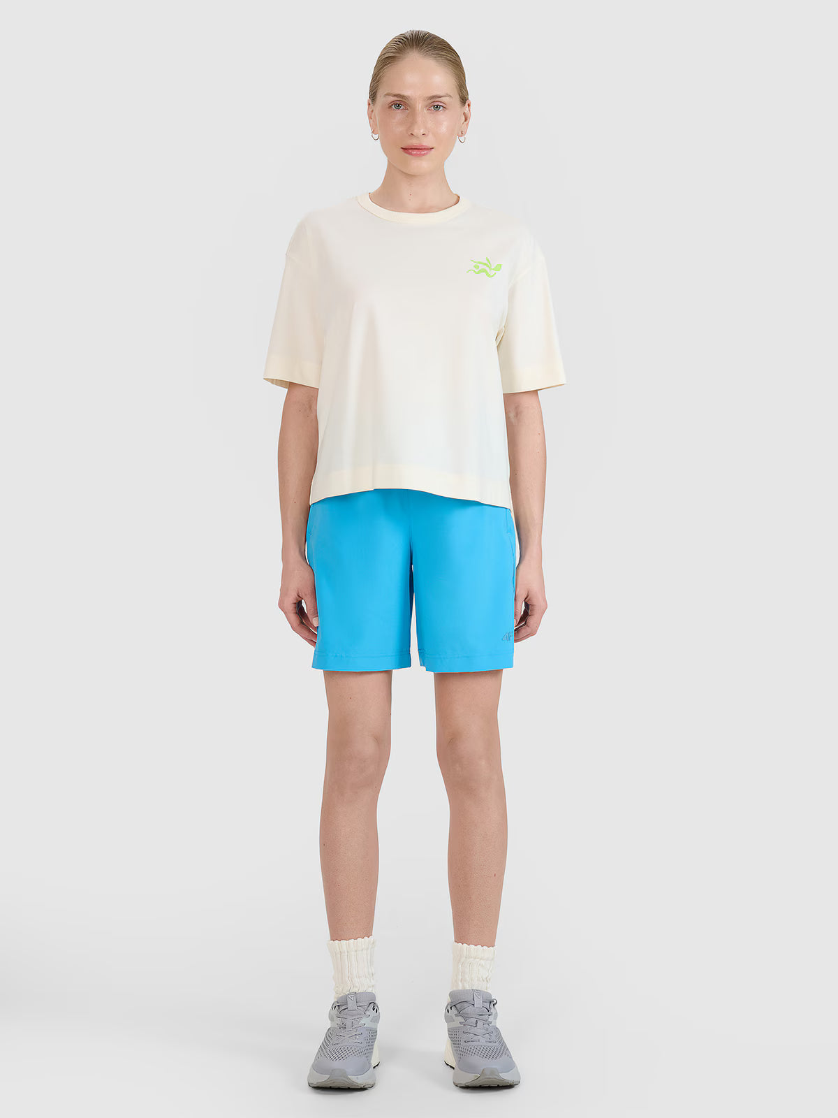 T-shirt regular z nadrukiem damski
